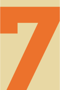 Orange 07 seven digit background. Free illustration for personal and commercial use.