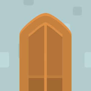 Orange medieval door 08 background. Free illustration for personal and commercial use.