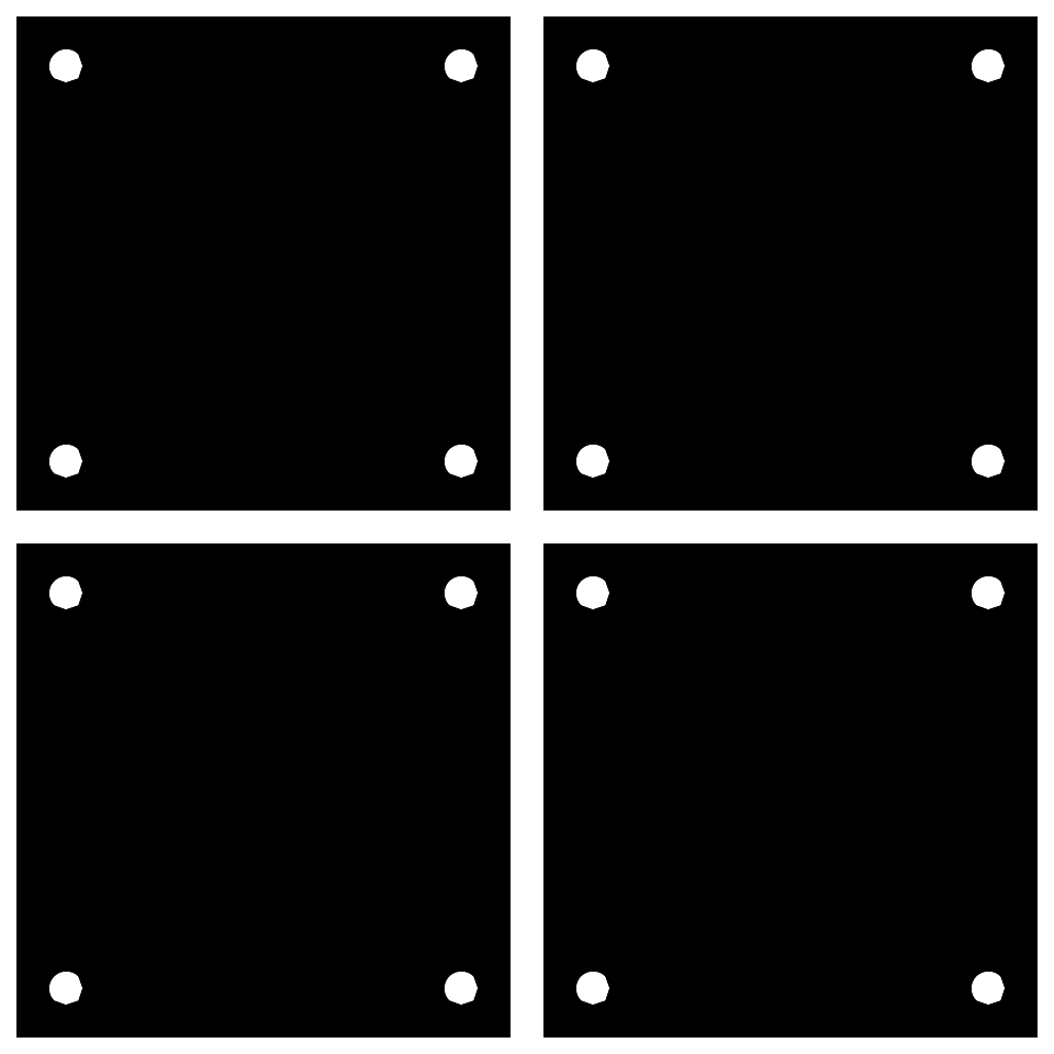 Black white four dot squares background. Free illustration for personal and commercial use.