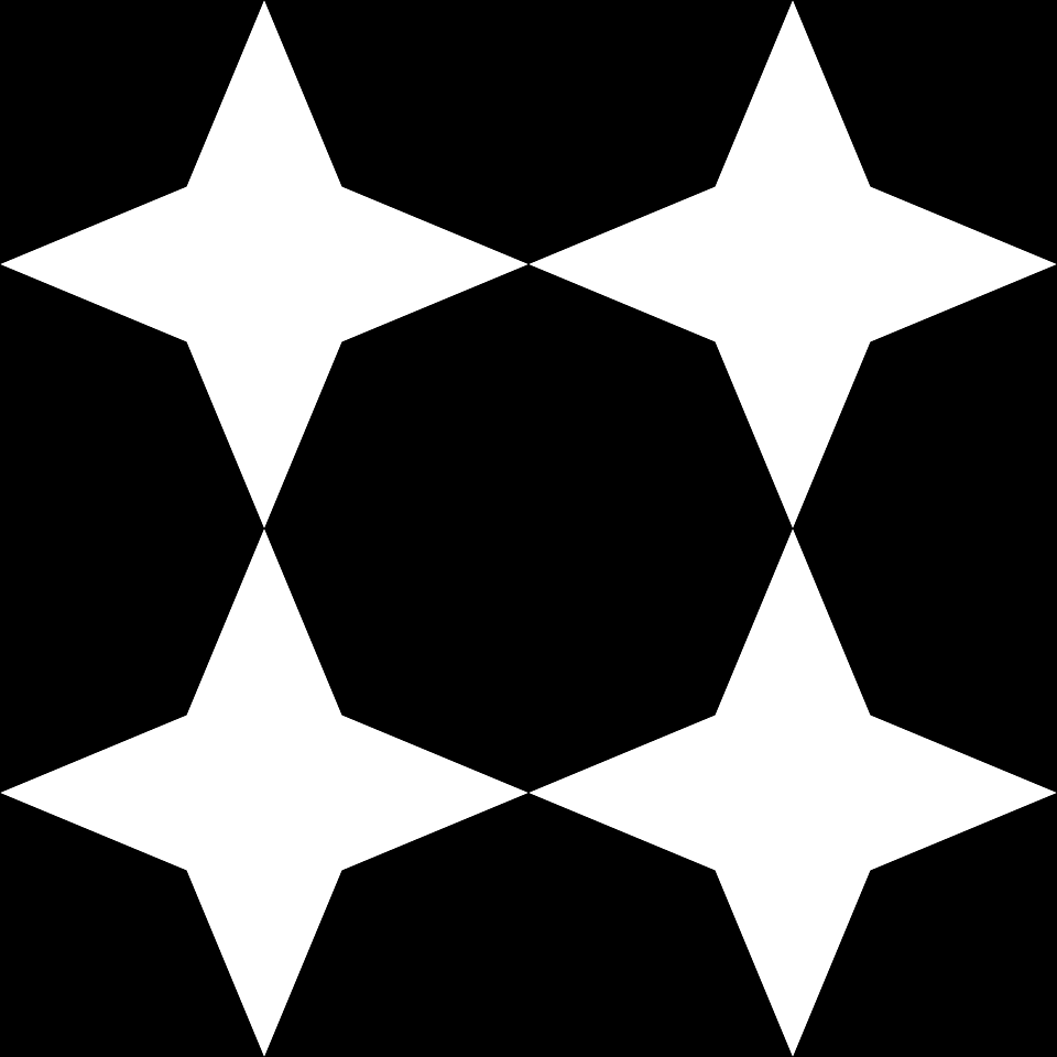 Black white four stars background. Free illustration for personal and commercial use.