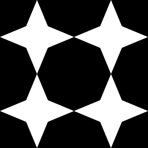 Black white four stars background. Free illustration for personal and commercial use.