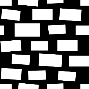 Black white very rough brickwork background. Free illustration for personal and commercial use.