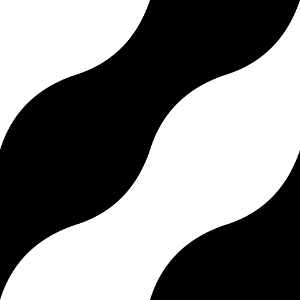 Black white wide waves background. Free illustration for personal and commercial use.