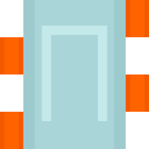 Orange sides blue race track 056 background. Free illustration for personal and commercial use.