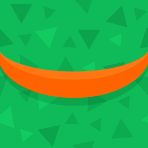 Orange hammock green grass background. Free illustration for personal and commercial use.