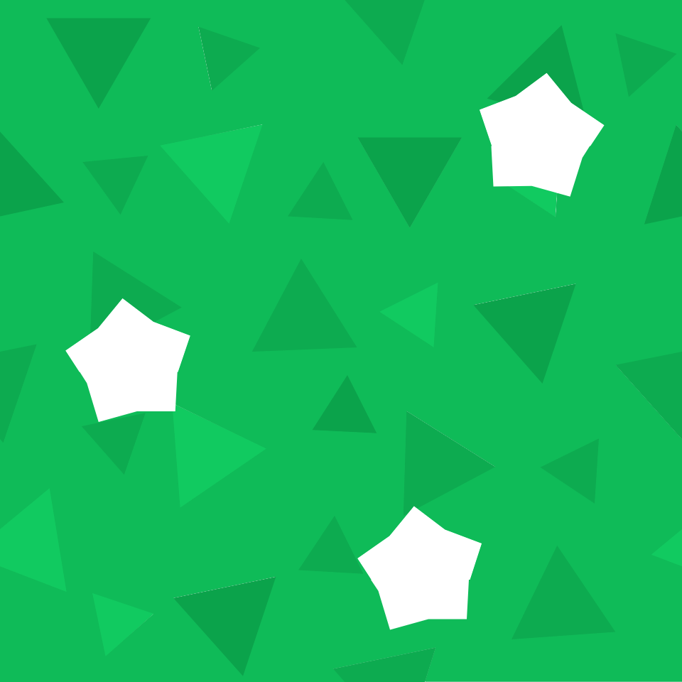 Green triangles white stars background. Free illustration for personal and commercial use.