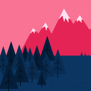 Landscape mountain forest. Free illustration for personal and commercial use.