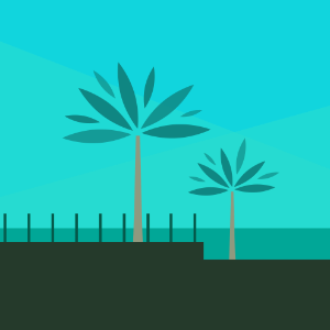 Landscape palm. Free illustration for personal and commercial use.