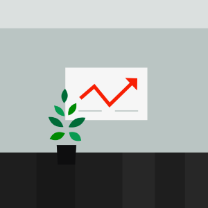 Office chart plant. Free illustration for personal and commercial use.