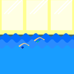 Sport swimming race. Free illustration for personal and commercial use.