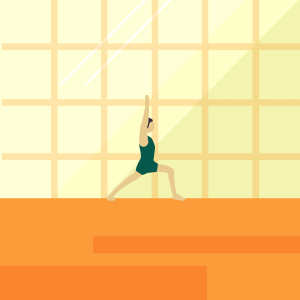 Sport yoga morning. Free illustration for personal and commercial use.