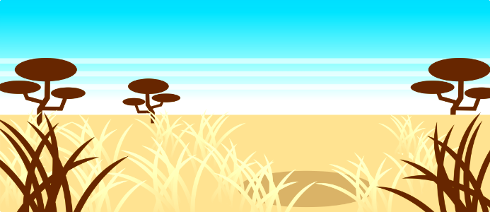 Brown blue safari desert background. Free illustration for personal and commercial use.