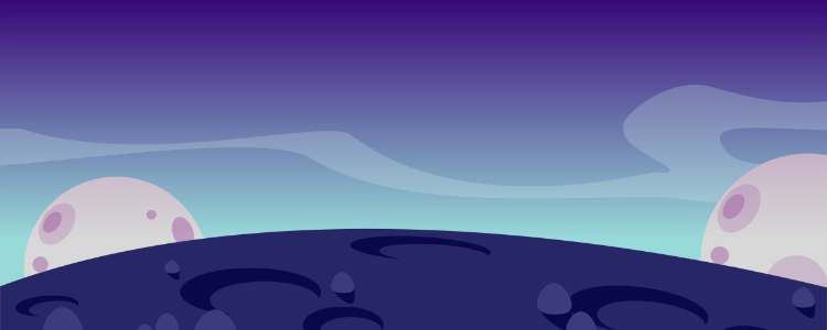 Purple planet landscape background. Free illustration for personal and commercial use.