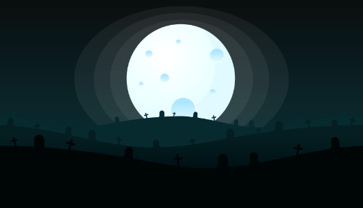 Weird dark graveyard moon backgound. Free illustration for personal and commercial use.