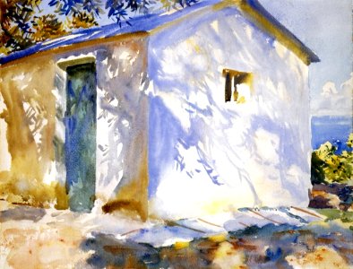 sargent corfu lights shadows 1909. Free illustration for personal and commercial use.