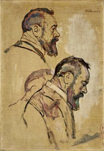 hodler studies self portrait 1911. Free illustration for personal and commercial use.