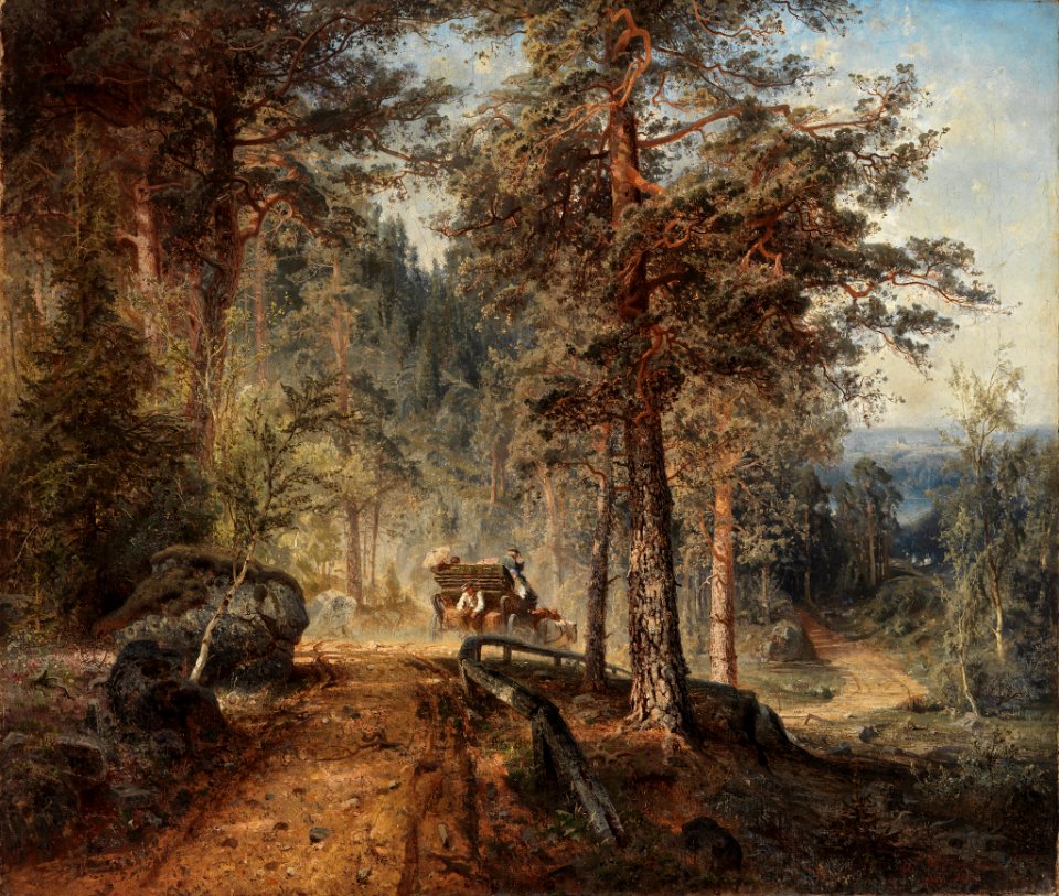Werner Holmberg (1830–1860): Road in Häme (A Hot Summer Day) / Maantie Hämeessä (Helteinen kesäpäivä)