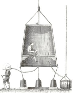 Halley’s Diving Bell. Free illustration for personal and commercial use.