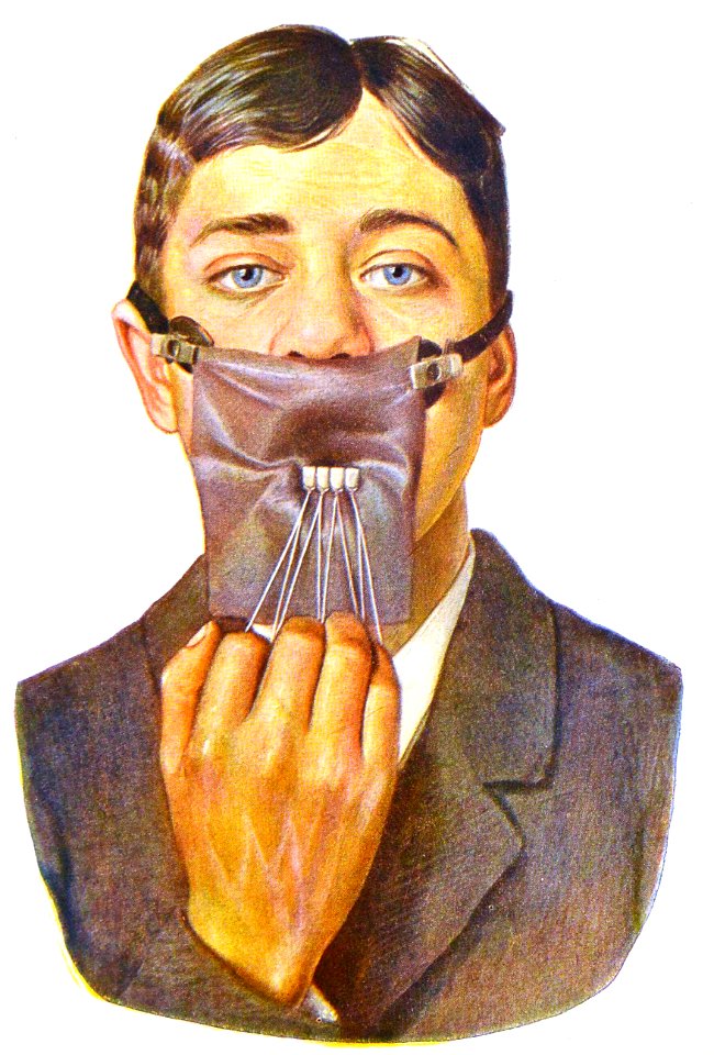 Dental Dam Applied to Lower Incisors