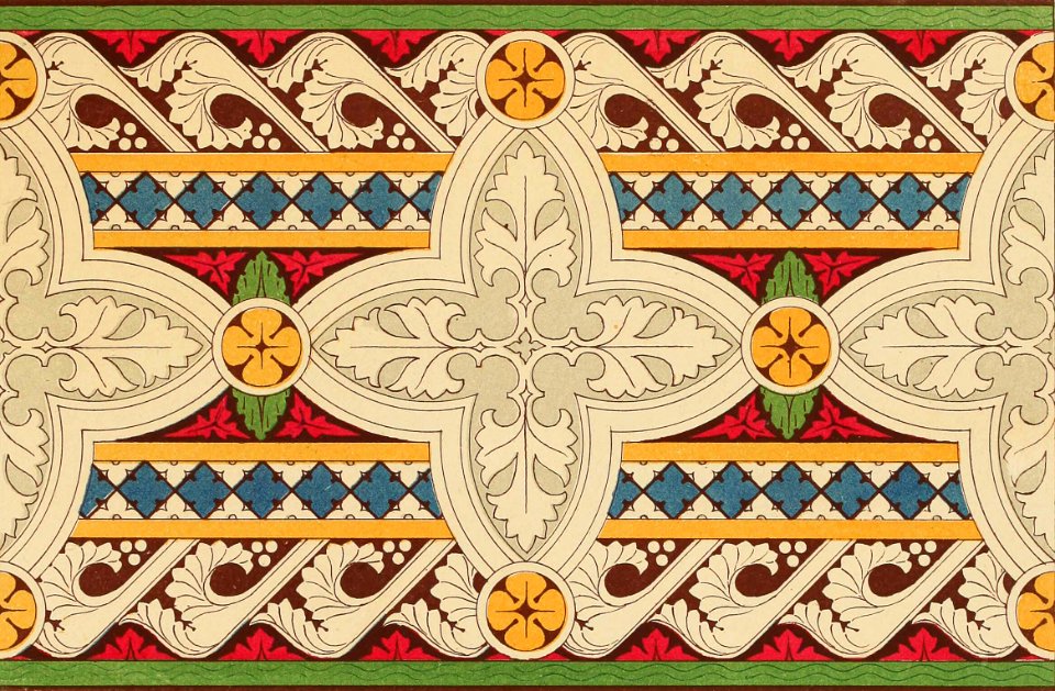 Ornament with Cross-Shaped Foliage Motifs