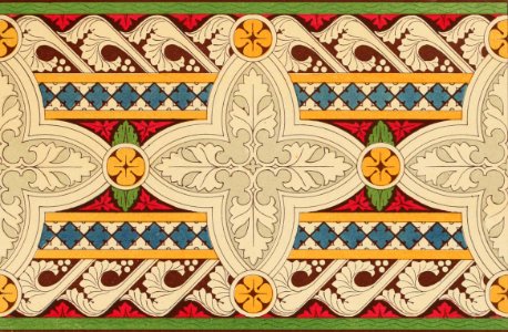 Ornament with Cross-Shaped Foliage Motifs. Free illustration for personal and commercial use.