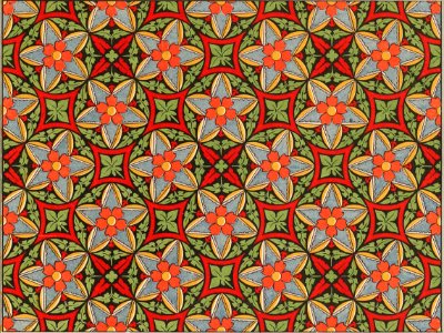 Pattern with Passionflowers. Free illustration for personal and commercial use.