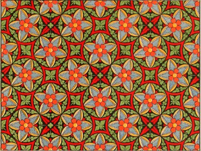 Pattern with Passionflowers