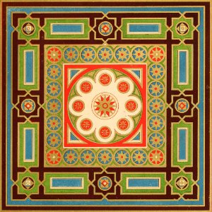 Decorative Panel with Geometric Design. Free illustration for personal and commercial use.
