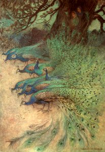 Hundreds of Peacocks of Gorgeous Plumes