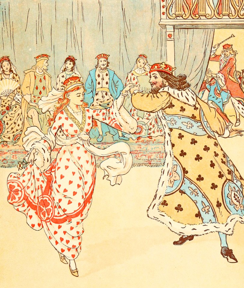 Queen of Hearts and King of Clubs Dancing