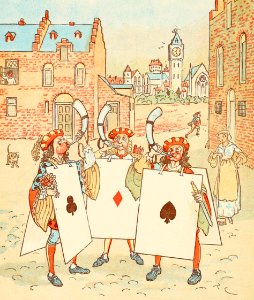 Three Card Knaves Blowing Horns