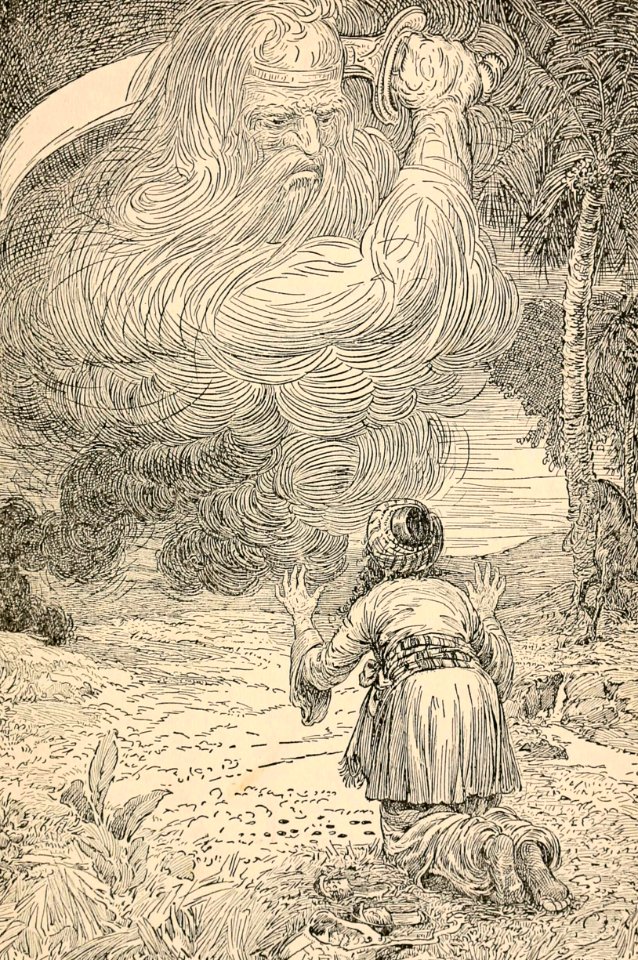 He Saw a Genie Appear