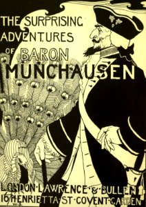 The Surprising Adventures of Baron Munchausen—Frontispiece. Free illustration for personal and commercial use.