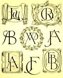 Labels and Monograms. Free illustration for personal and commercial use.