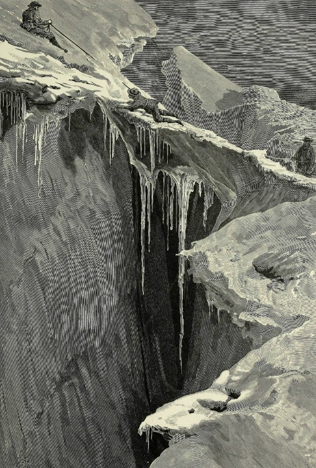 The Bergschrund on the Dent blanche