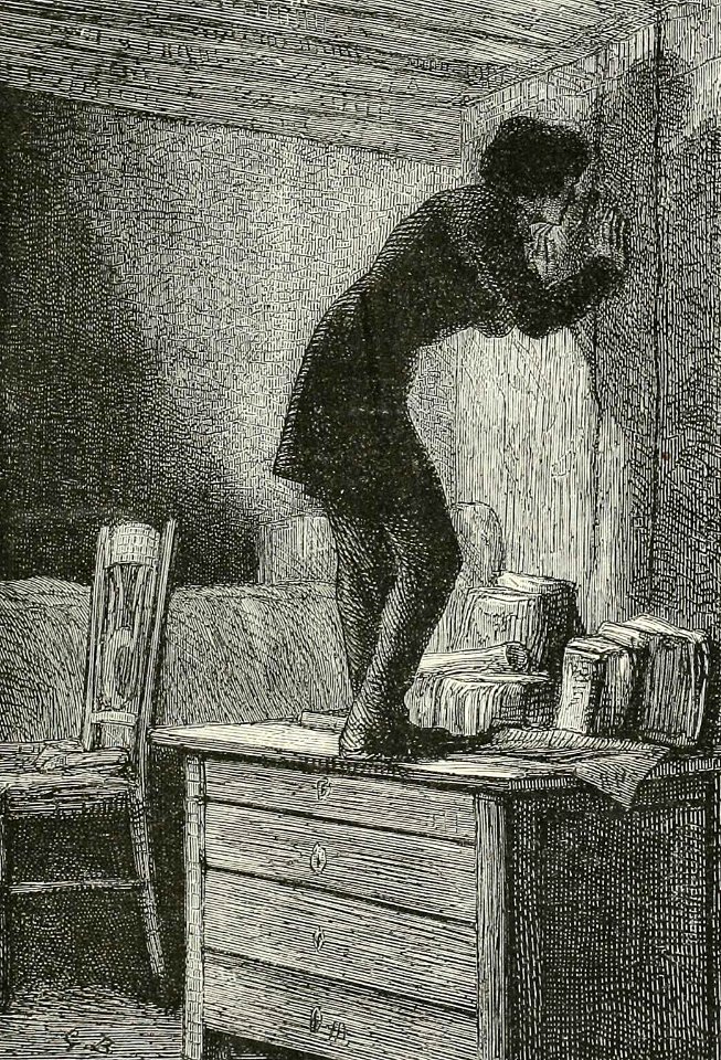 Climbed upon the Chest of Drawers