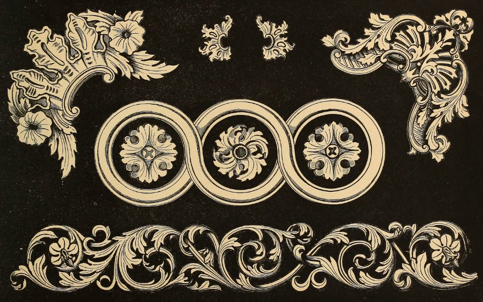 Foliage Border and Corner Ornaments