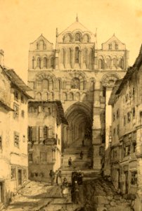 Le Puy Cathedral. Free illustration for personal and commercial use.