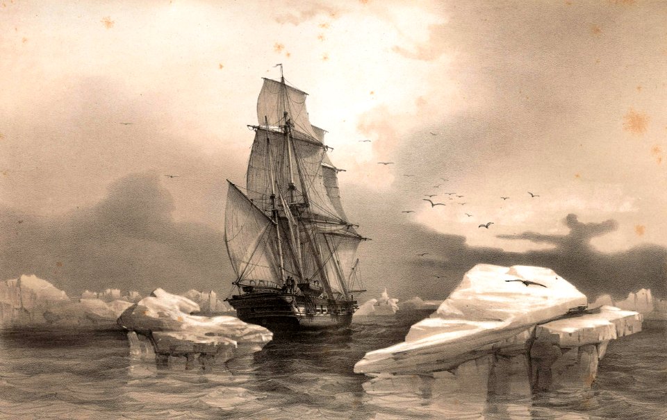 Corvette La Recherche near Bear Island
