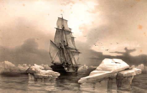 Corvette La Recherche near Bear Island