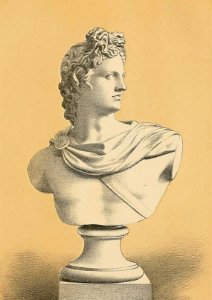 Bust of Apollo. Free illustration for personal and commercial use.