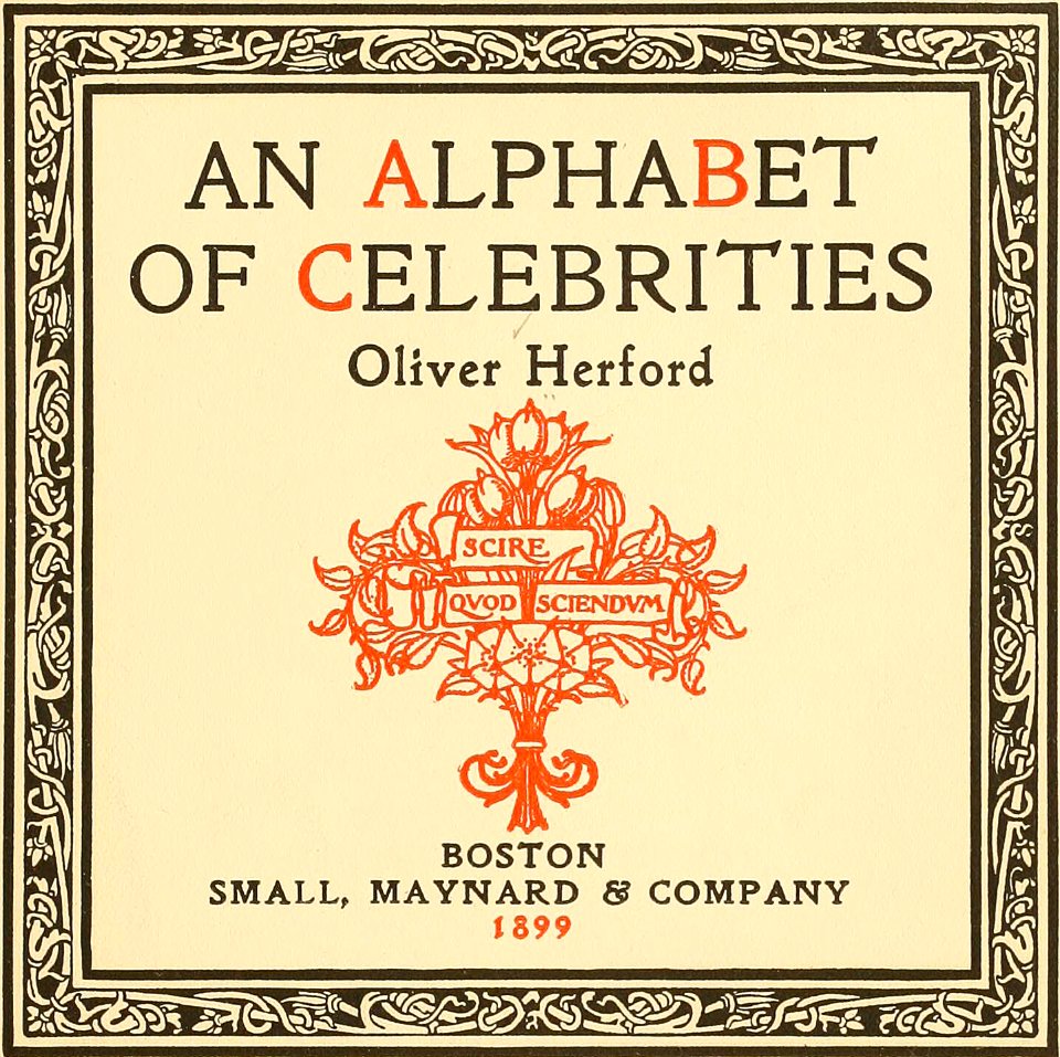 An Alphabet of Celebrities—Title