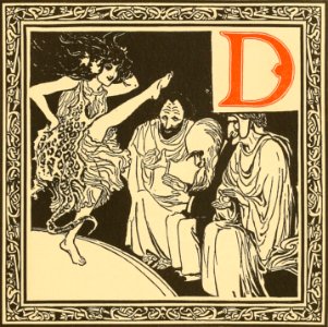 D for Diogenes. Free illustration for personal and commercial use.