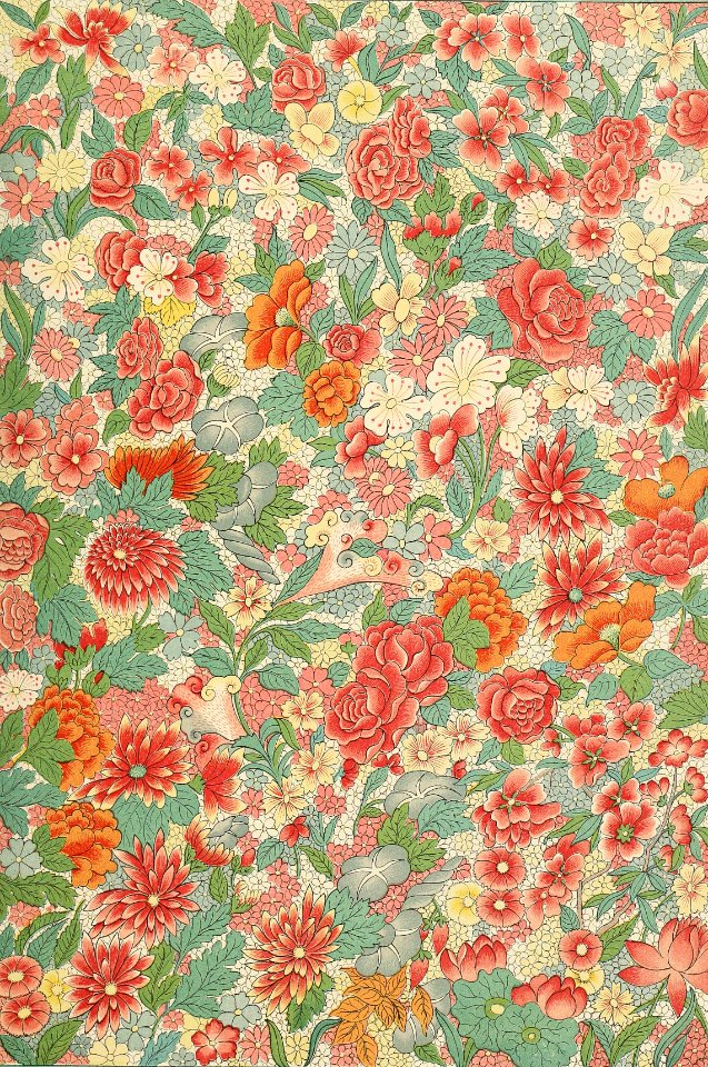 Floral Pattern from a China Bottle