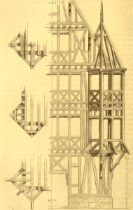 Timber-Framed Bartizan. Free illustration for personal and commercial use.