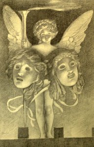 Masques of Cupid—Frontispiece. Free illustration for personal and commercial use.