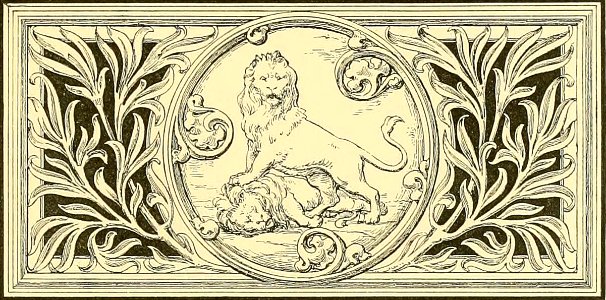 Illustrated Heading with Lions. Free illustration for personal and commercial use.
