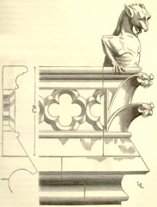 Balustrade at Notre-Dame Cathedral. Free illustration for personal and commercial use.
