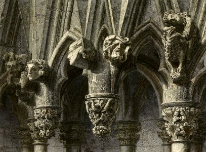 York Cathedral—Capitals and Pendants. Free illustration for personal and commercial use.