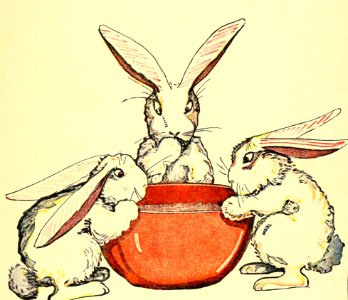 Flopsy, Mopsy, and Cotton-Tail. Free illustration for personal and commercial use.